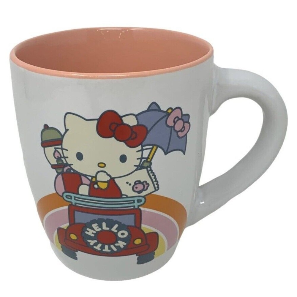 Hello Kitty Car Mug 25oz Peach Interior